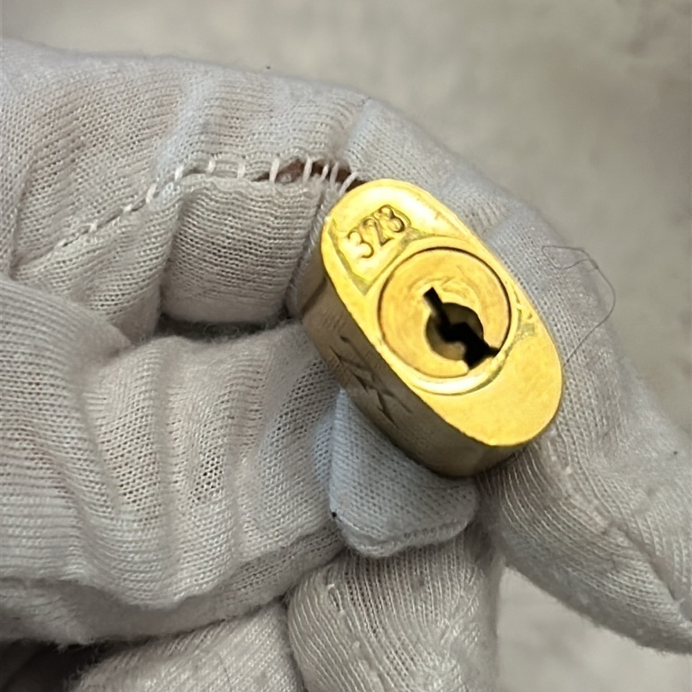 Authentic Louis Vuitton Gold Brass Lock & Key set; see listing for numbers - Picture 3 of 4